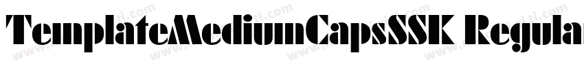 TemplateMediumCapsSSK Regular字体转换
